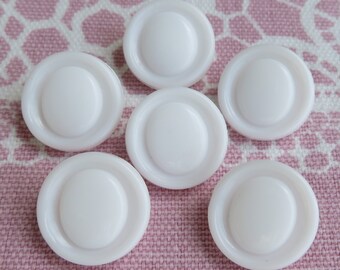 6 botones de cristal vintage, 18 mm o 22 mm, antiguos botones de colección, Neugablonz, Kaufbeuren, años 50, stock sin usar.