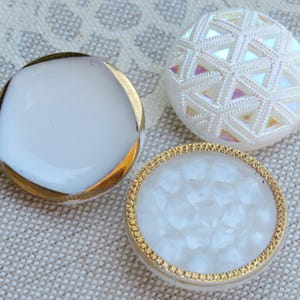 Large vintage glass knobs, 27 mm, old collector's knobs, 1960s, unused stock, Neugablonz, Germany