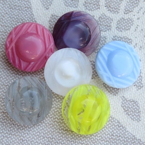 Pomos de cristal vintage, pomos antiguos de coleccionista, 18 mm, varios colores, década de 1960, existencias sin usar, mismo diseño, Neugablonz