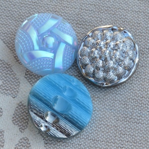 Grote vintage glazen knoppen, 22 mm, oude verzamelaarsknoppen, jaren 60, ongebruikte voorraad, Neugablonz, Duitsland