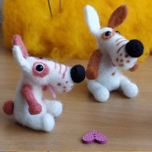 Needle Felted Pet, Felted Animal, Wool Dog Lucky, Felted Puppy, Dog Figurine, Gift for Dog Lovers, Realistic Puppy, Cute Dog, Woolo Art