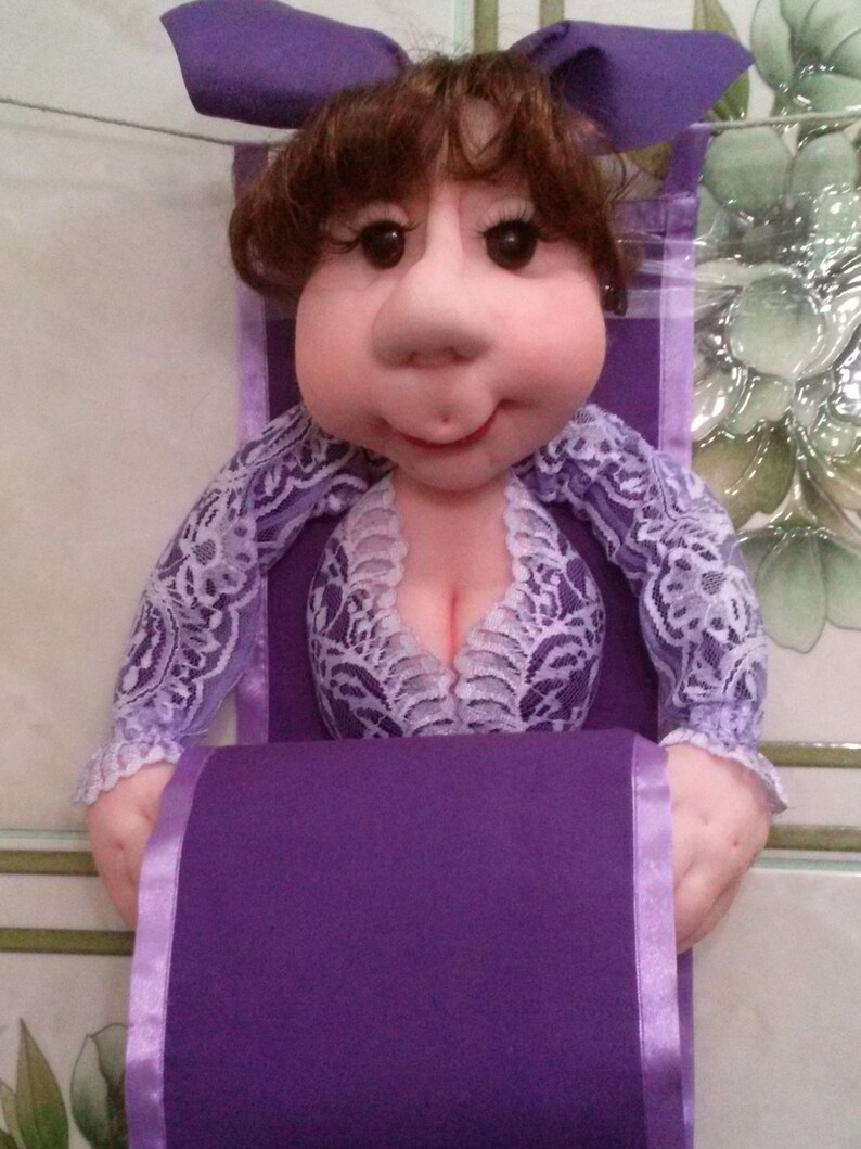 doll toilet roll holder