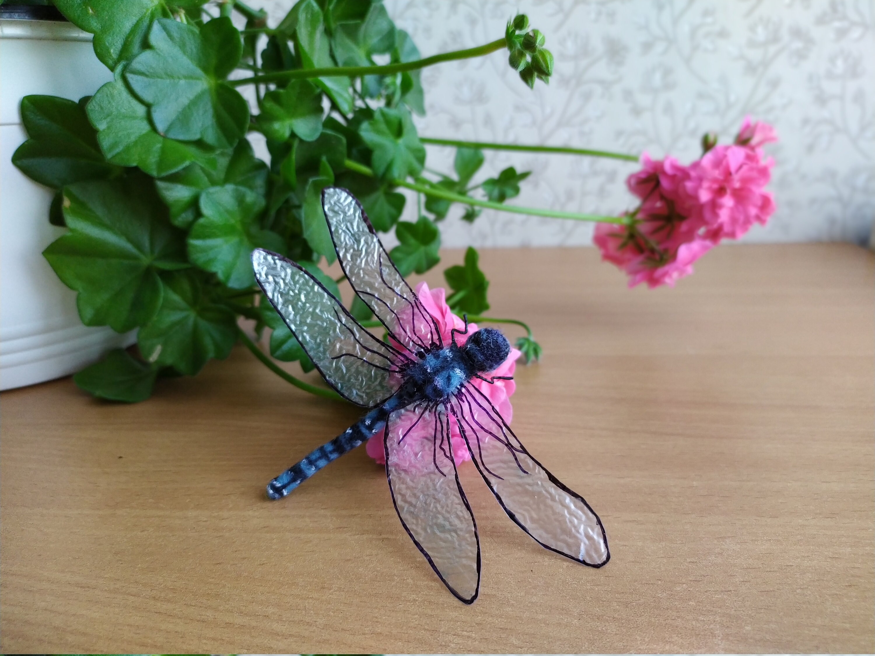 Needle felted dragonflyrealistic dragonfly figurine waldorf Etsy
