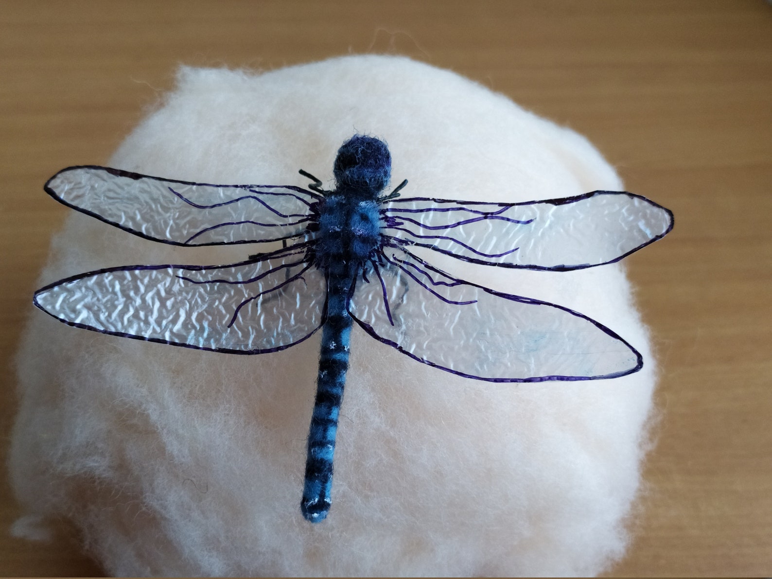 Needle felted dragonflyrealistic dragonfly figurine waldorf Etsy