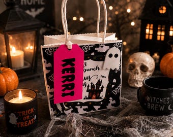 Gepersonaliseerde Halloween-snoepzakjes | Trick or Treat | Spookachtige feestartikelen