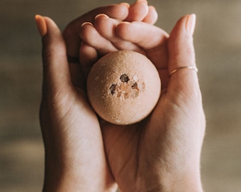 Bombe de bain naturelle Chérie - Bombe de bain zéro déchet fait main - cadeau spa maman - Bombe de bain bergamote lime orange lavande