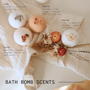 Natural Bath Bomb Handmade Vegan Bath Bomb bath and beauty thank you gift under 10 Christmas stocking stuffer Mother's Day gift image 2