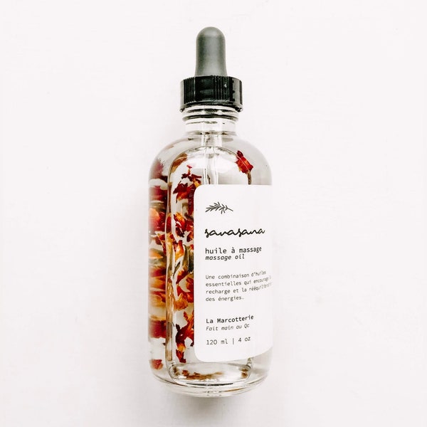 Natural Massage Oil | rose petal Vegan Massage lotion Lavender - Christmas gift body oil - Romantic Women Gift under 30 - Valentines Day her