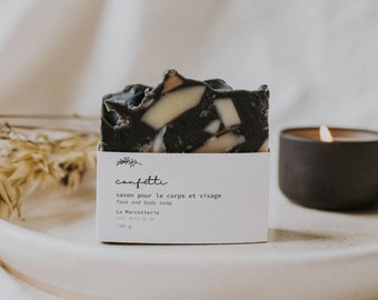 Confetti Soap Bar | Zero waste natural body and face multicolor soap for sensible skin - Christmas Stocking stuffer her - Mother's Day gift