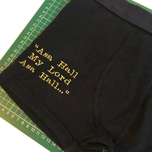 Personalised Gift for him - Men&#39;s Embroidered Text Jersey Trunks - Add your text here - Gift for Husband - Gift for Boyfriend - Custom Men&#39;s