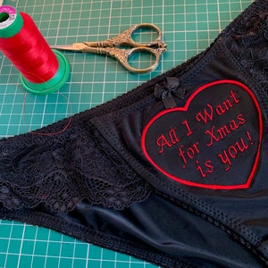 Personalised Gift Panties - Add your own text - Christmas Personalized Pants - Custom Underwear - Sexy Xmas Gift - Funny Personalised Gift