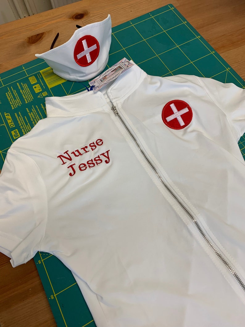 Personalised Sexy Nurse Outfit Add Your Text Custom Text Nurse Costume Halloween Sexy Nurse Cosplay Sexy Naughty Nurse Hot Nurse image 4