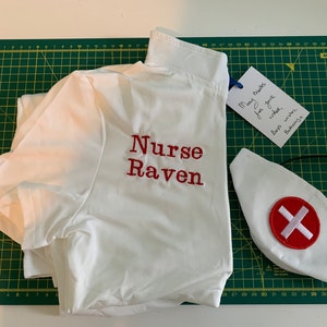 Personalised Sexy Nurse Outfit Add Your Text Custom Text Nurse Costume Halloween Sexy Nurse Cosplay Sexy Naughty Nurse Hot Nurse image 7