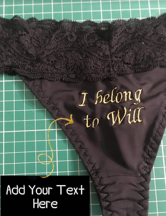 Personalised Thong Add Your Own Text Custom Thong Wedding Underwear Bridal  Underwear Personalise Panties Bride Gift Honeymoon -  Hong Kong