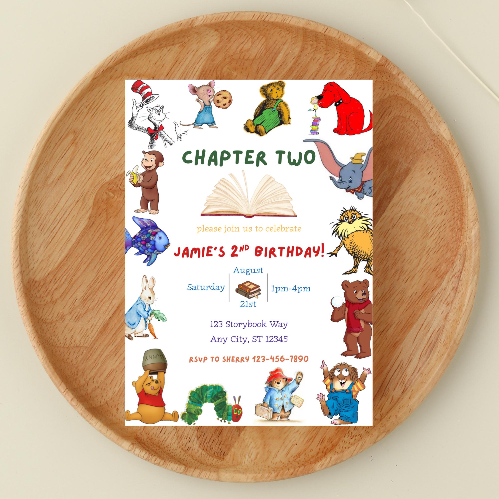 Story Book Inspired Birthday Invitation | Whimsical Storybook ...