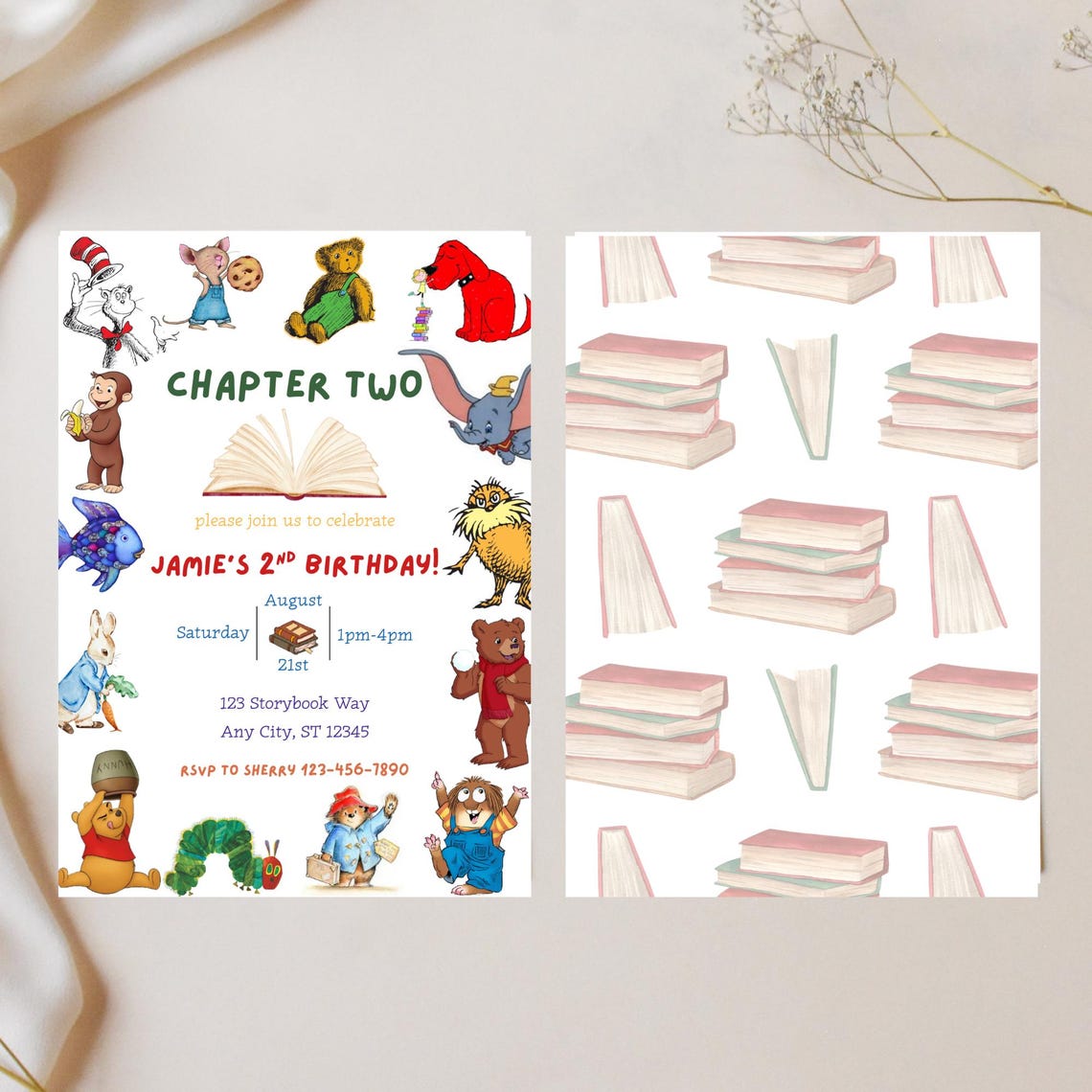 Story Book Inspired Birthday Invitation | Whimsical Storybook ...