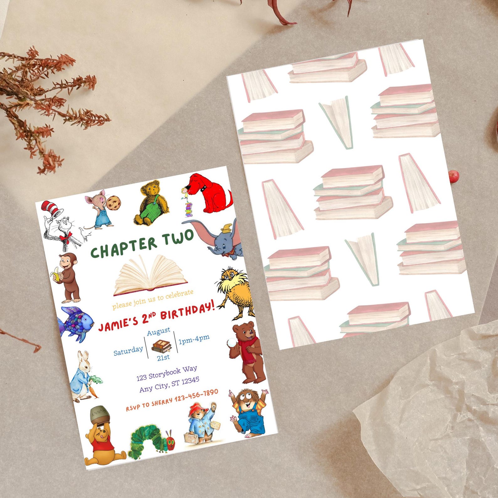 Story Book Inspired Birthday Invitation | Whimsical Storybook ...
