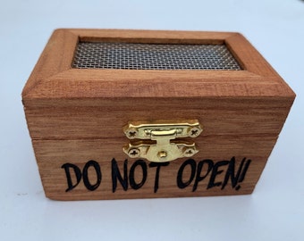 Danger! Monster Inside -Funny wooden keepsake - jewelry box