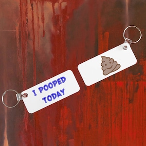 I Pooped Today - funny keychain