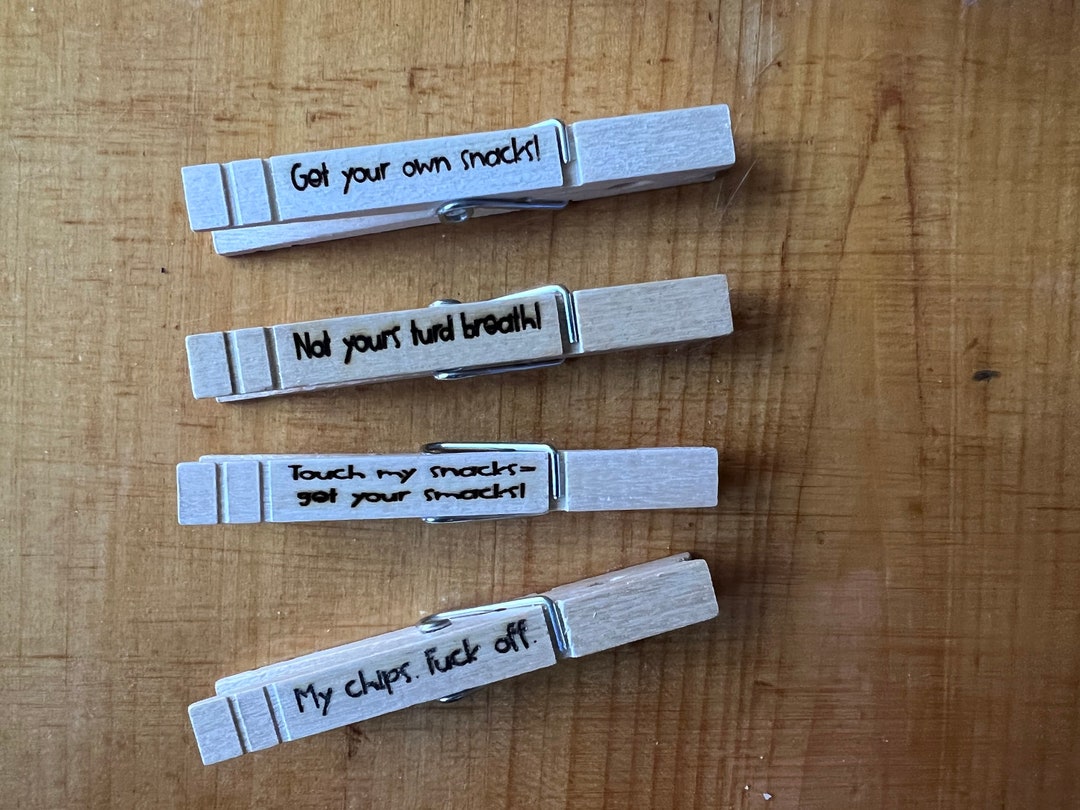 Funny Bag Clips Clothespins Etsy
