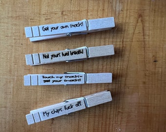 Funny bag clips - clothespins