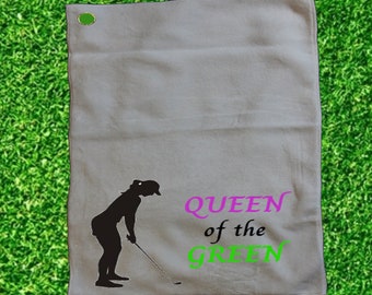 Queen of the Green - funny golf towel