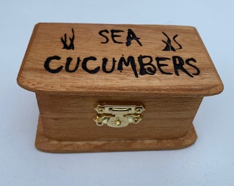 Sea Cucumbers - Funny wooden keepsake - jewelry box