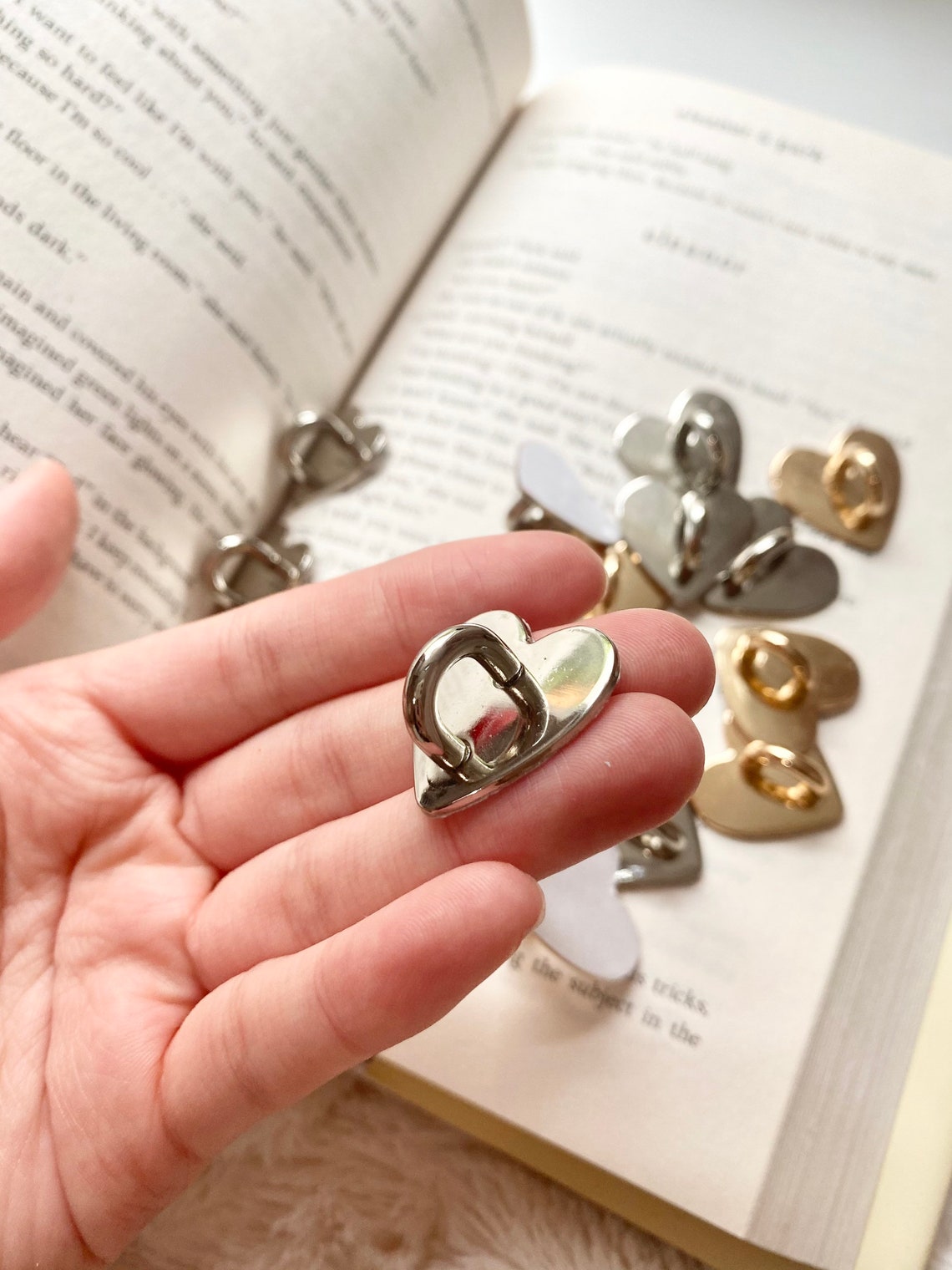 Adhesive Metal Heart Phone Hook For Phone Charms Gold and Etsy