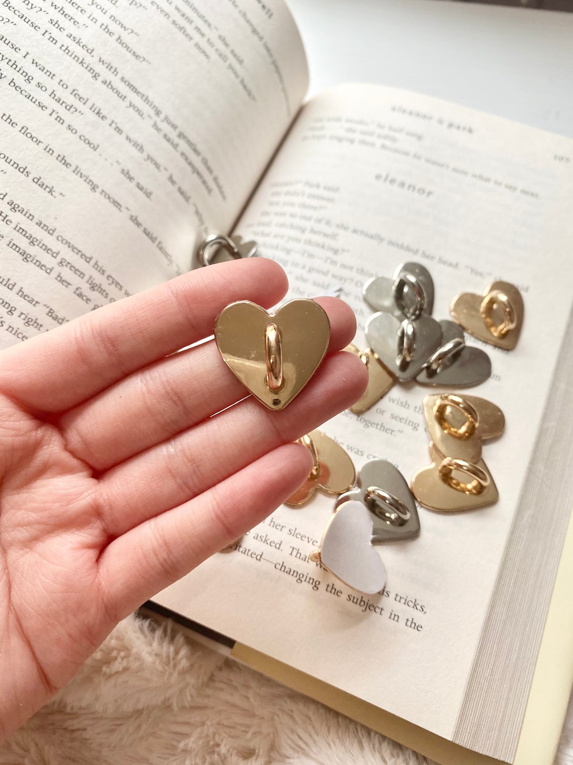 Adhesive Metal Heart Phone Hook For Phone Charms Gold and Etsy