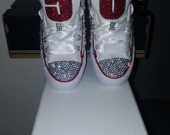 blinged out converse shoes