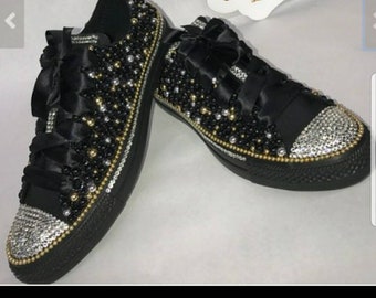 converse black gold