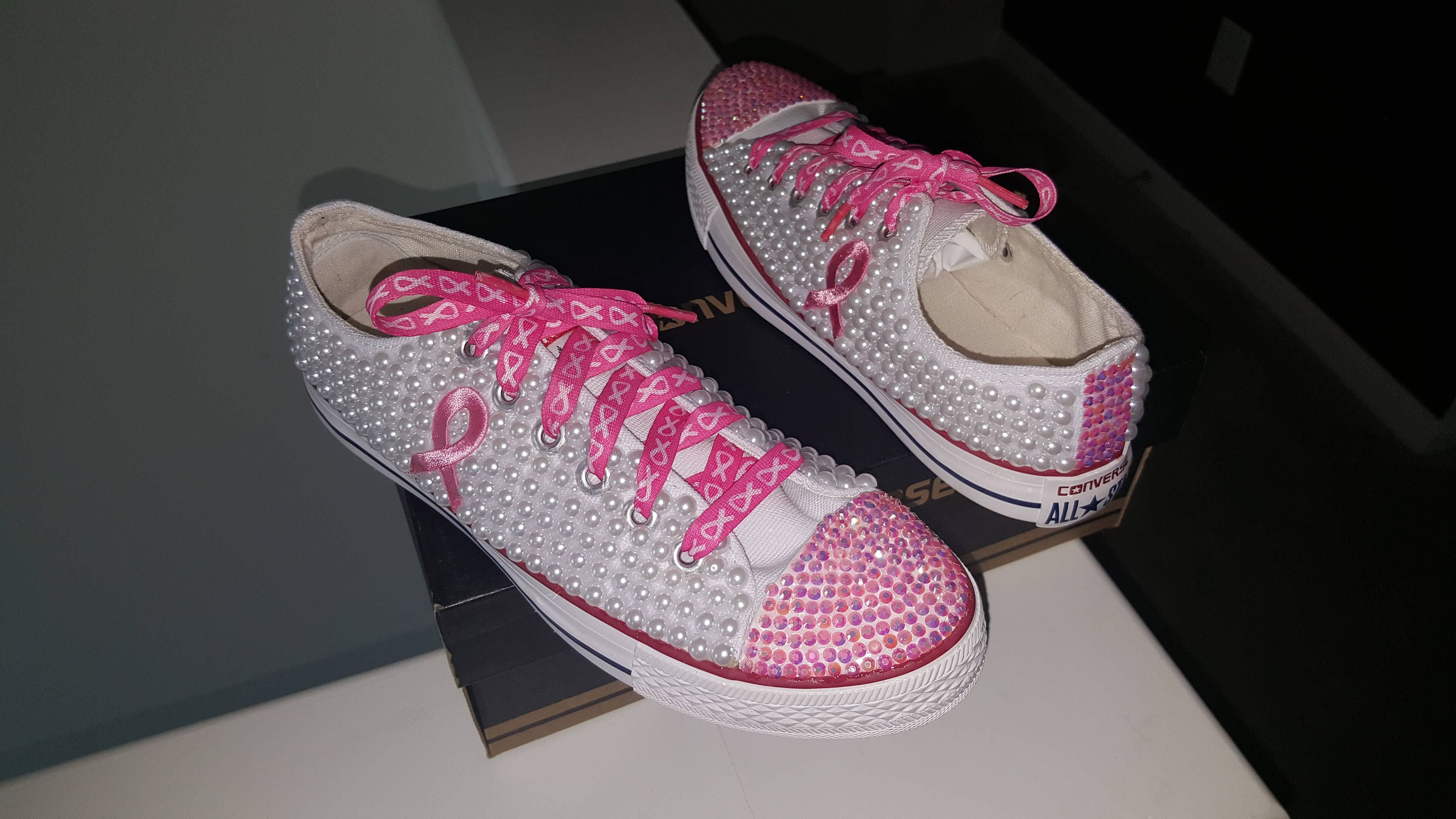 Breast Cancer Awareness - Hope Converse Low Tops – www.