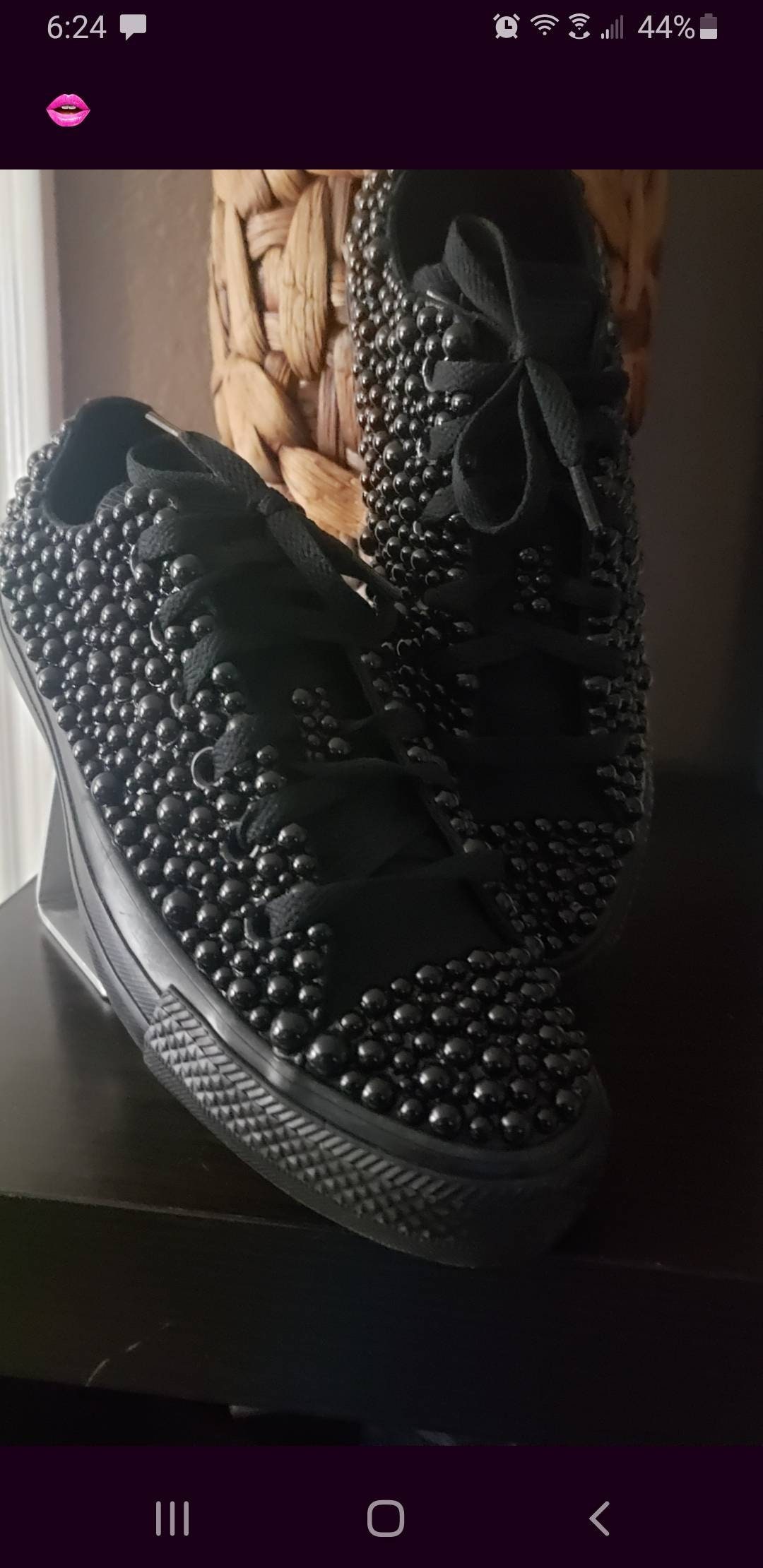 Black rhinestone converse 2025