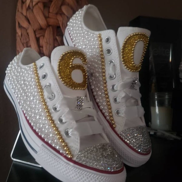 blinged out baby shoes