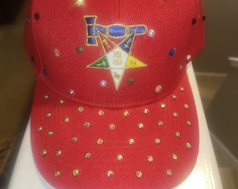 Custom Eastern Star Bling baseball cap with rhinestones
