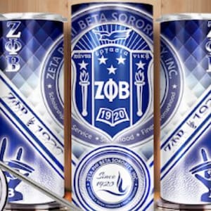 Zeta Phi Beta Sorority Stainless Steel Tumbler 20 oz