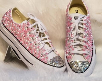 pink bling converse