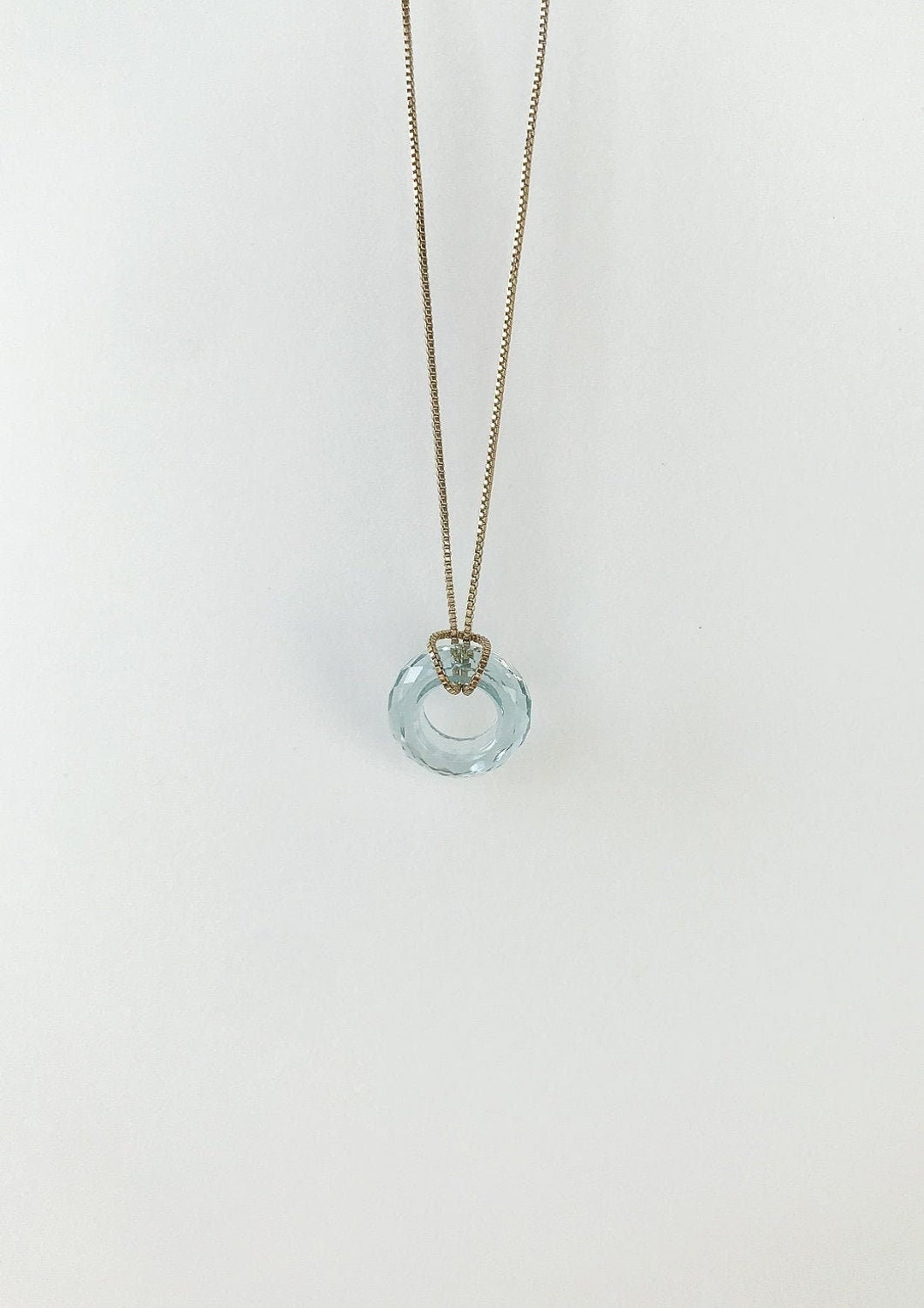 Topaz Pendant Donut 11 Mm Topaz Lab Grown Natural Blue Topaz Etsy UK