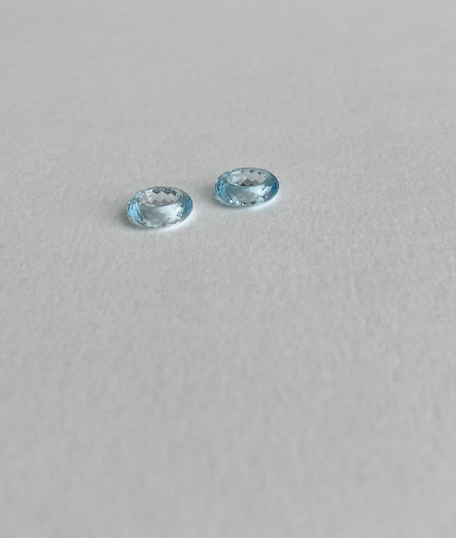 Topaz Pendant Donut 11 Mm Topaz Lab Grown Natural Blue Topaz Etsy