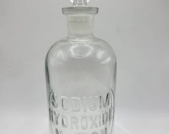 Antique apothecary Sodium Hydroxide