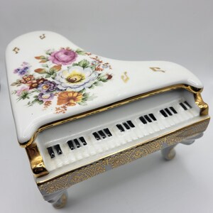 Limoges France Piano Trinket Box