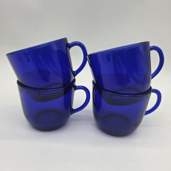 Cobalt Blue Mugs - Set of 4