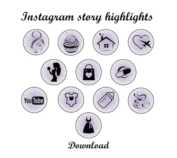 Instagram Story Highlights icons for stories | Etsy