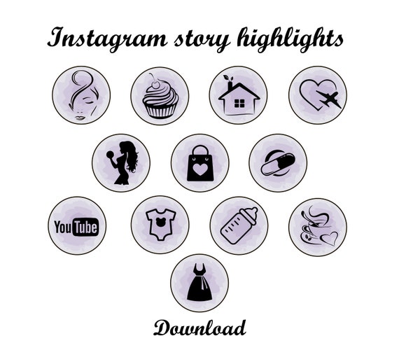 Instagram Story Highlights icons for stories | Etsy