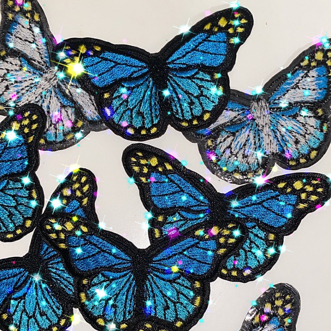 Blue Butterfly Patches Etsy