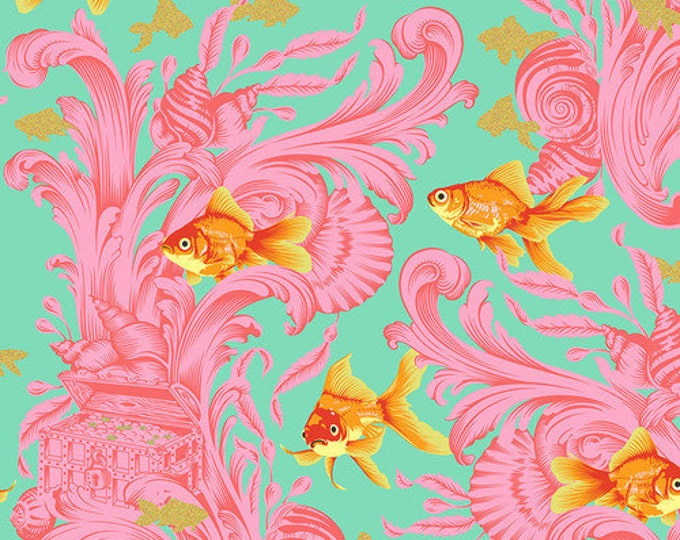 Besties Metallic Treading Water in Blossom by Tula Pink for FreeSpirit