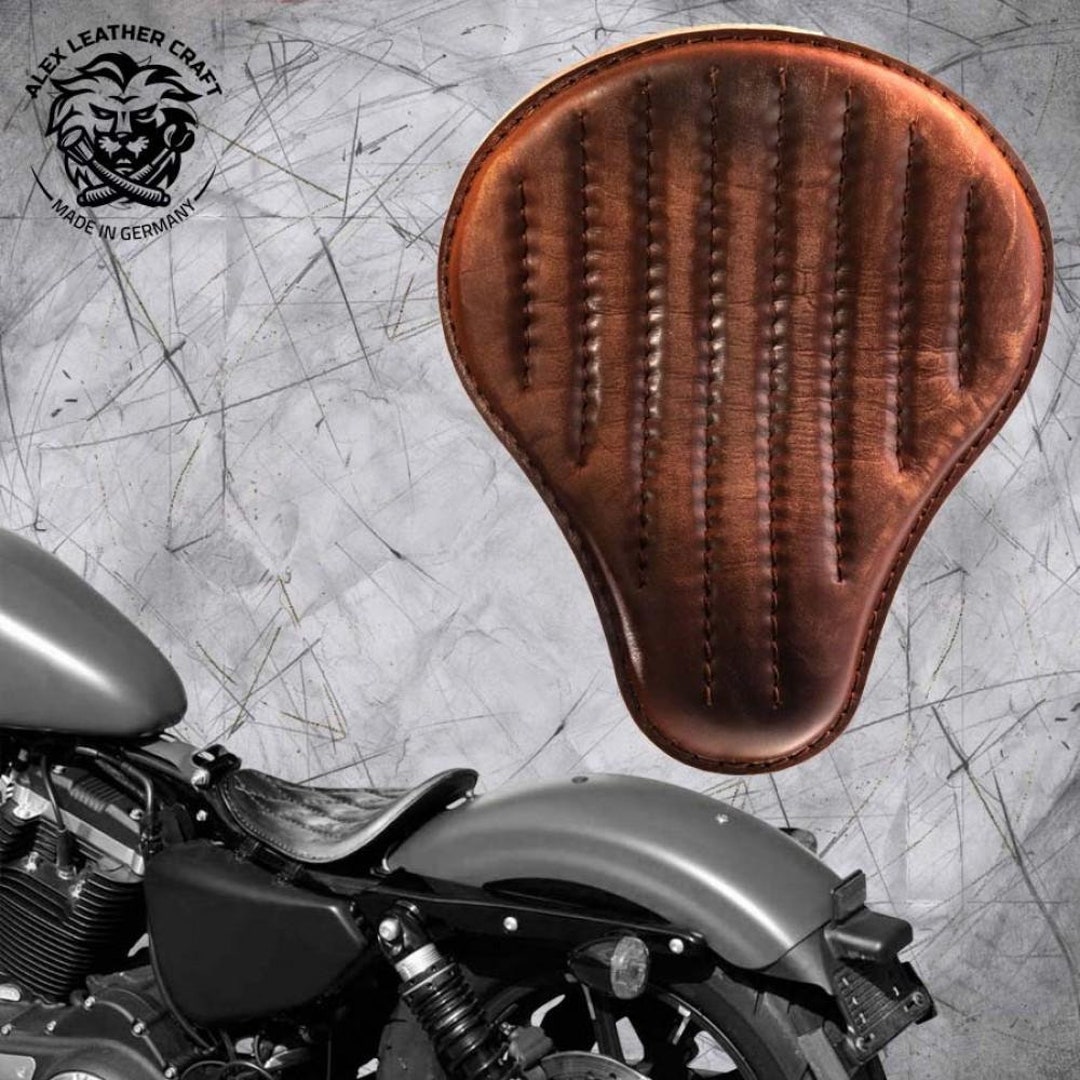 Motorcycle Saddlebag for Harley Davidson Softail Spider Vintage Brown V2