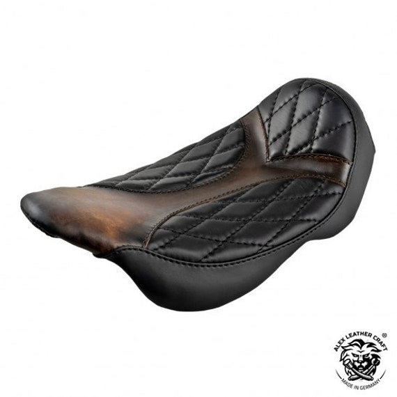 Solo Seat for Harley Touring Black and Vintage Brown Diamond Etsy