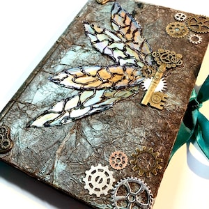 Carnival Row journal, handmade, Victorian, steampunk, gifts for her, gifts for him, Jules Verne