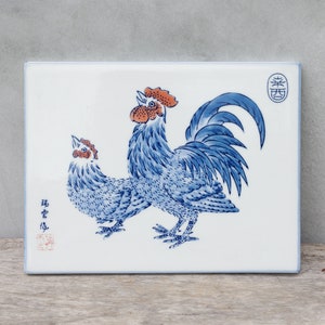 Chicken Rooster Ceramic Tile: Arts and Crafts Decorative Wall Art